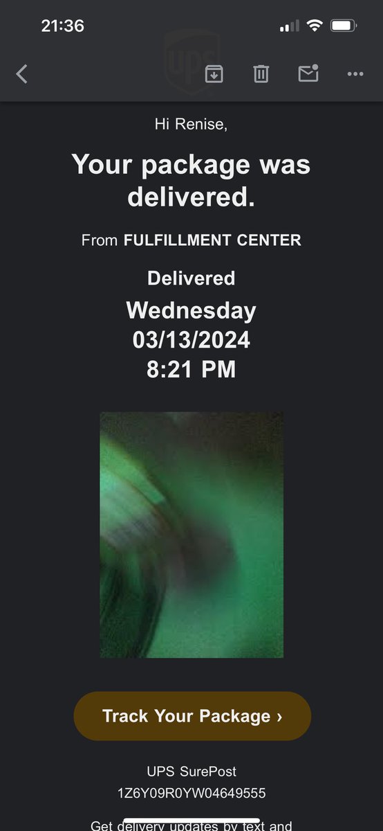 I think my delivery driver got hit by avada kedavra as he snapped this pic… <a href="/UPS/">UPS</a> check on your people lol #harrypotter