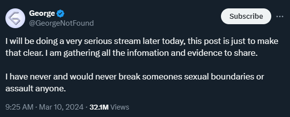 eventshours's tweet photo. Two Huge Minecraft Content Creators Wilbur Soot and Georgenotfound were accused of sexual abuse in a span of a month before AugieRFC came back https://t.co/LvR4lix1Av