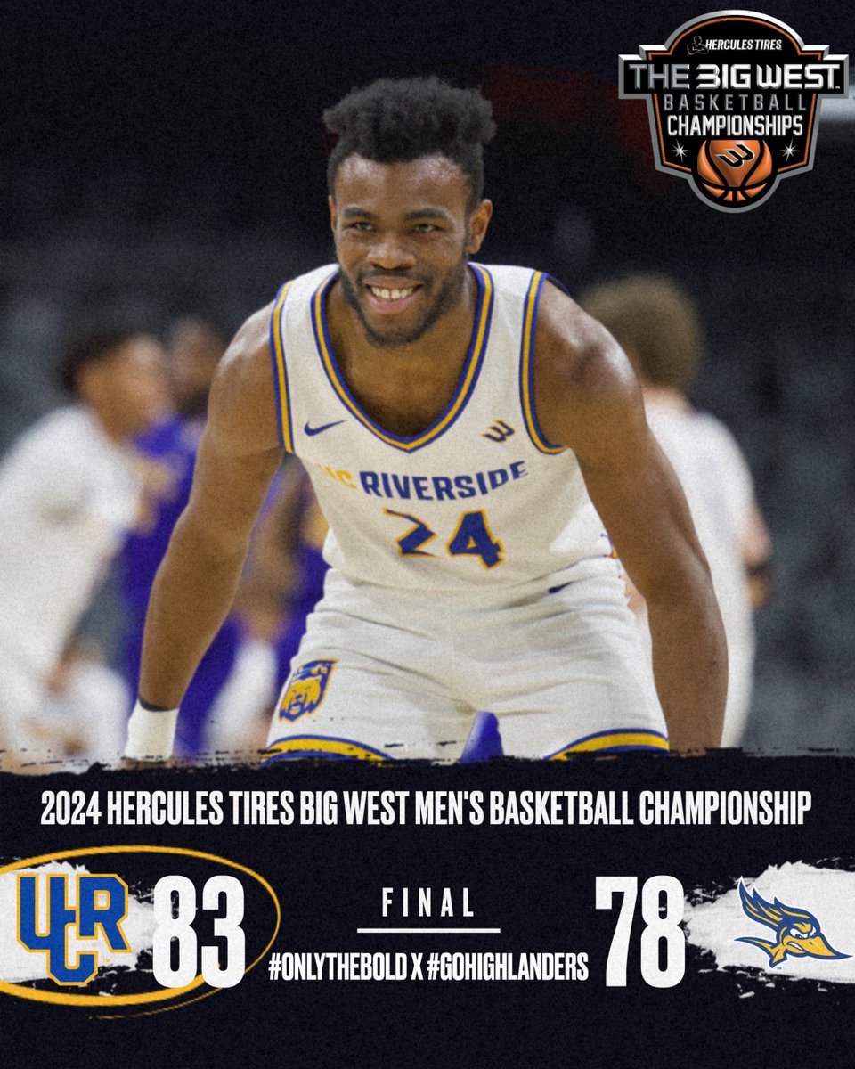 @UCRMBB @UCR_Athletics 𝙈𝙊𝙑𝙄𝙉𝙂 𝙊𝙉 @UCRMBB advances to the Quarterfinals with a 90-75 victory over the Roadrunners!🏀 #OnlyTheBold x #NCAAMBB