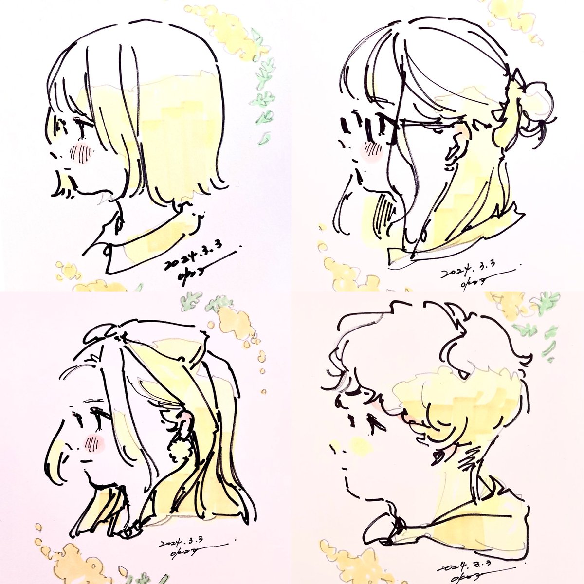 ミモザフェスタ2日目のときのにがおえ一部ᝰ✍︎ 