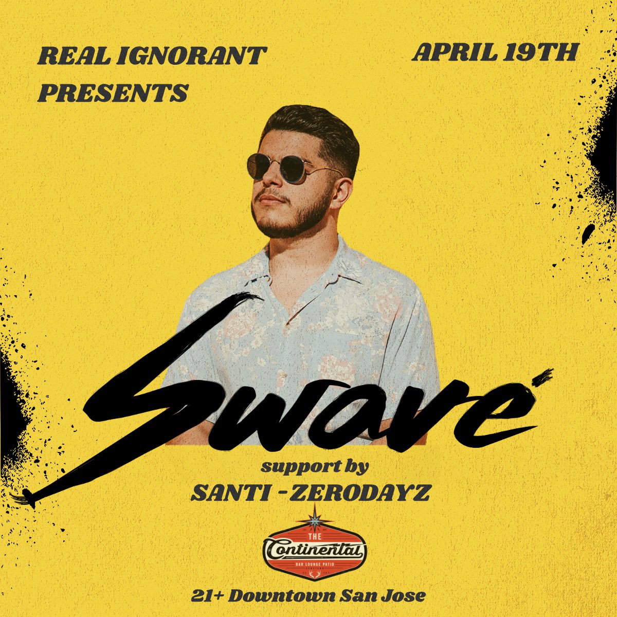 Bay Area! please welcome <a href="/swavesound/">Swavé</a> as he does his Bay Area debut on April 19th at The continental! 

We are excited to kick off our monthly house/techno shows at the Continental as we will have some of the hottest up and coming artists in SJ 
Tickets available in our bio 🔗 📱