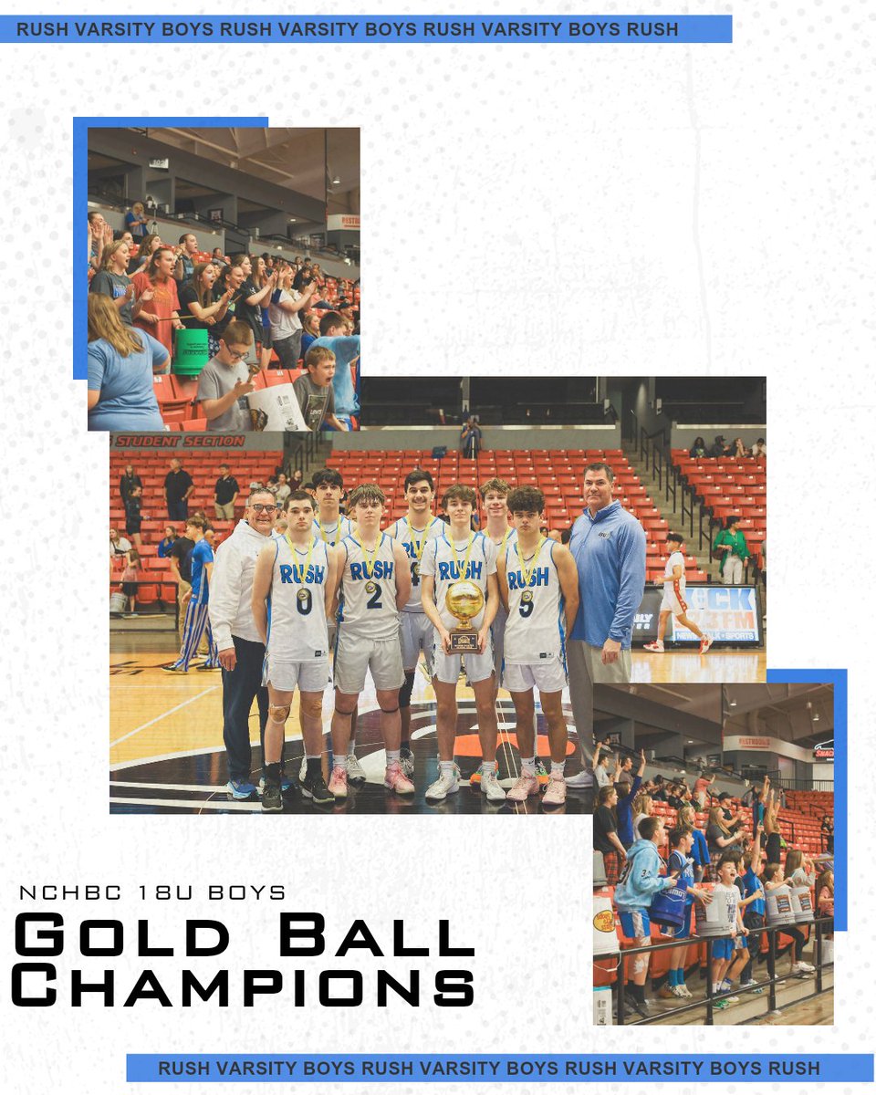 RUSH_Bball's tweet photo. Congratulations to the RUSH Varsity Boys for earning the D1 5A championship and Gold Ball tonight! They secured the title with a 54-53 win over the LKY Saints. They advance to the National D1 Final 4 tomorrow against No. 1 MHEA

@OzarksOzone 
@SWMOsports 
@scoreboardguy https://t.co/tOGt58RrP3
