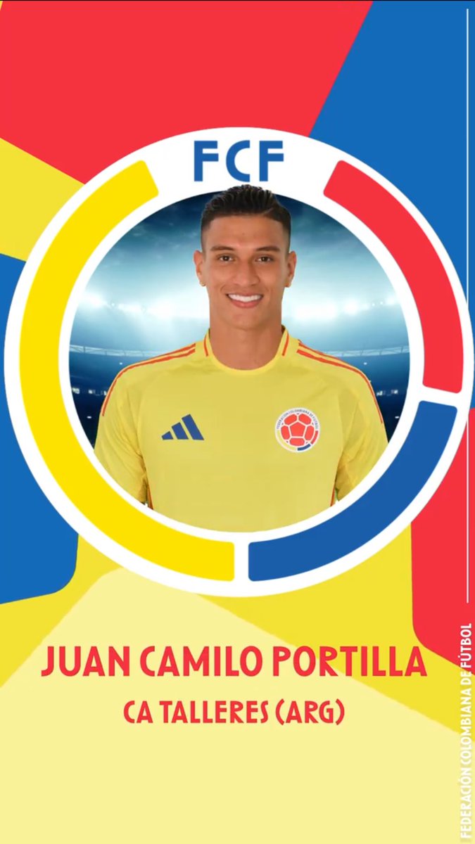 #Talleres | ¡AHORA SÍ! 🤩

🇨🇴 Confirmado: Juan Camilo Portilla fue convocado a la Selección Colombia, para la doble fecha FIFA que se aproxima.

🆚 El conjunto cafetero enfrentará a España 🇪🇸 (22/03) y a Rumania (26/03).

👉🏻 El ex mediocampista de #AméricaDeCali va por un nuevo