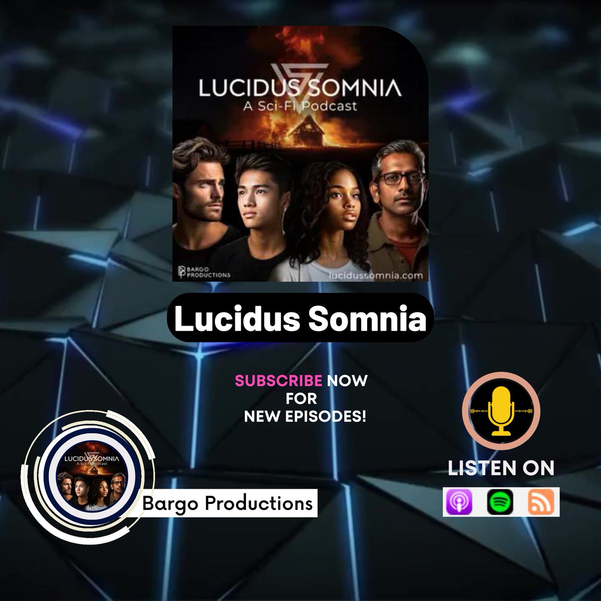 FairOfPodcasts's tweet photo. -
Lucidus Somnia
Hosted By Bargo Productions.

Listen On: https://t.co/nYWouea6wk

#sci-fipodcast #audiodrama #scifiaudiobook #sci-fi #podcast #drama #audiobook #LucidusSomnia #BargoProductions https://t.co/YRFHwsm19E