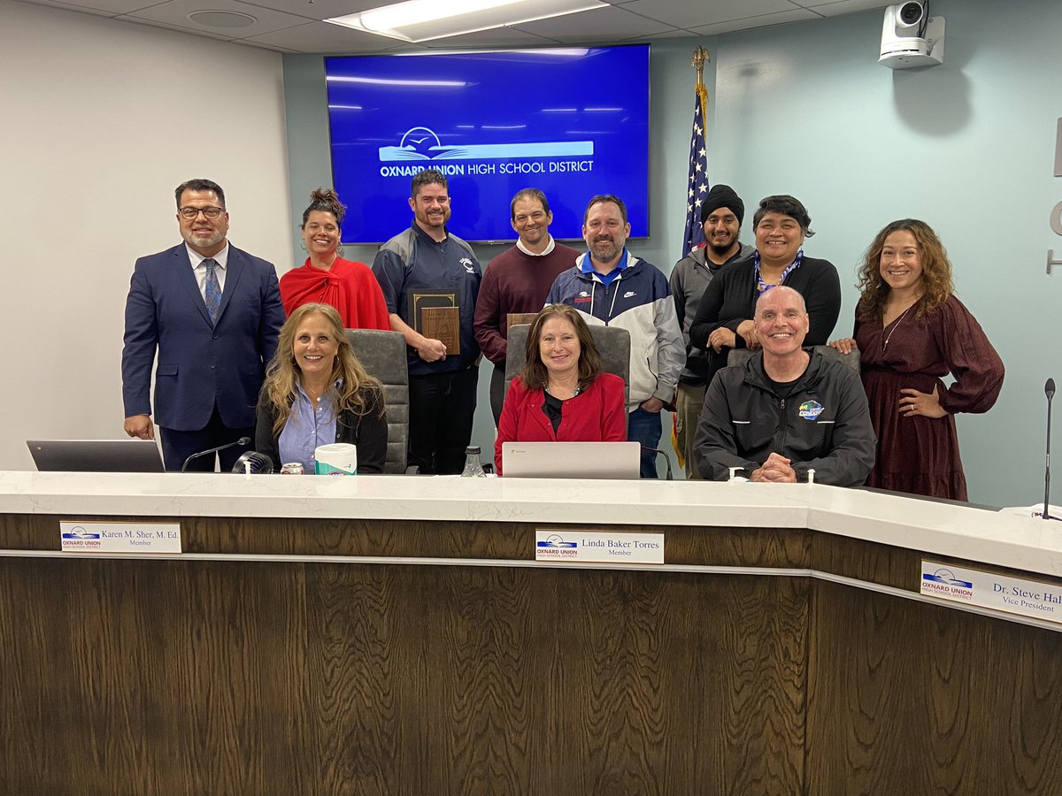 Thank you teachers! Tonight we recognize Gold Coast CUE’s Emerging Teacher of the Year: Dale Perizzolo of ACHS, Admin of the Year: Kelly Stone of RMHS, and Teacher of the Year: John Gonzalez of ACHS. <a href="/achs_scorpions/">Adolfo Camarillo HS</a> <a href="/rmhs_spartans/">Rio Mesa HS</a>