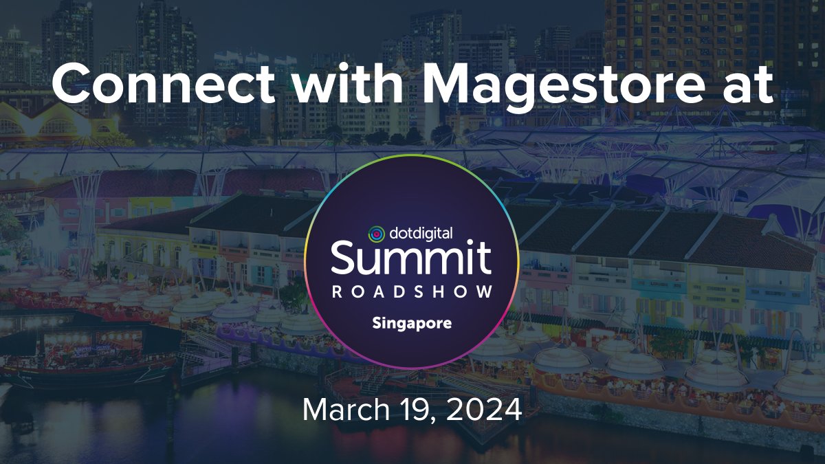 🌐 Magestore is hitting the @dotdigital Summit Roadshow in Singapore! 📅 March 19, 2024, 📍HUONE Singapore. Let's make it a day of learning and networking!💼🚀
#Magestore #DotdigitalSummit #TechInnovation