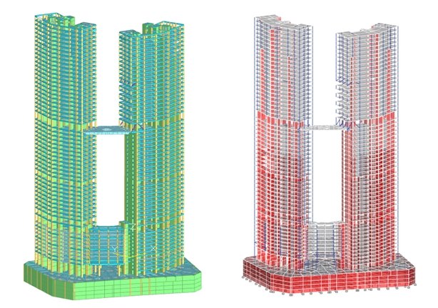 Xman_008's tweet photo. Project sharing01: 250m twin-tower connected structure. https://t.co/caLaYgCDmn