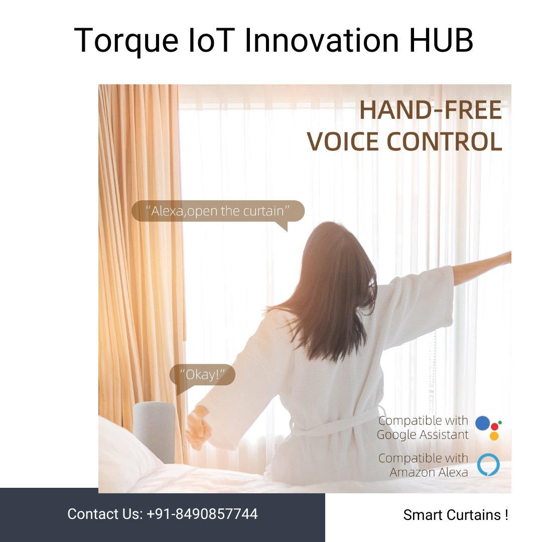Protect your privacy and experience the ultimate convenience and safety with auto-scheduled curtains.
#SmartCurtains #IntelligentShades #HomeAutomation
#TechCurtains 
#SustainableLiving #TorqueIoT #InnovationHub  #homeautomation #DigitalInnovation #IoTCommunity #FutureTech