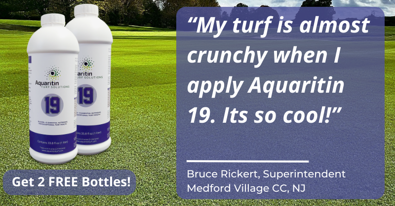 Aquaritin_Turf's tweet photo. “It’s basically a consistent roll,” says Bruce Rickert. “We try to give them a product where it’s at that point where it’s fast enough for your better players and good enough for the regular membership."
Get 2 FREE Bottles
https://t.co/5fjm0yS01j https://t.co/nBFw0KzS4d
