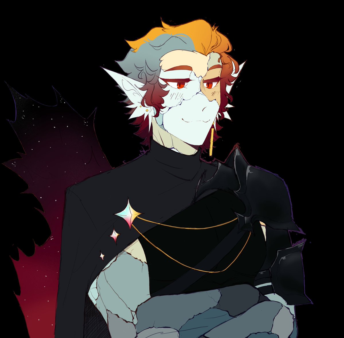 staarcade's tweet image. Pngtuber c✨️mm for @Chaotic_Duelist 💖💖💖

Hes so fuckinf pretty SO pretty its unfair