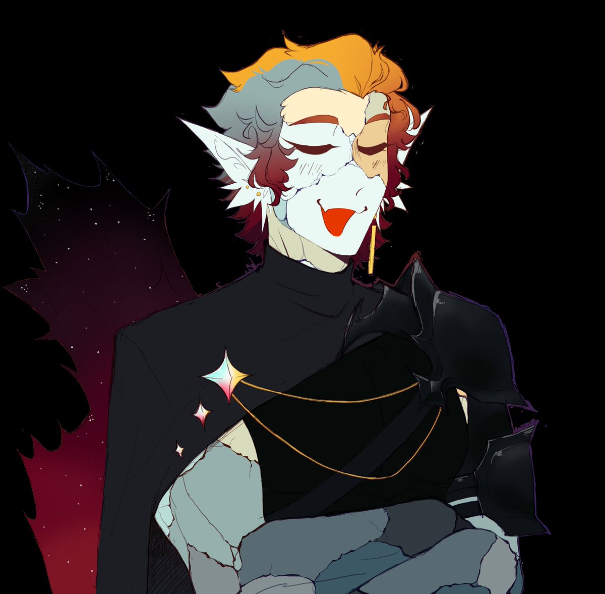 staarcade's tweet image. Pngtuber c✨️mm for @Chaotic_Duelist 💖💖💖

Hes so fuckinf pretty SO pretty its unfair