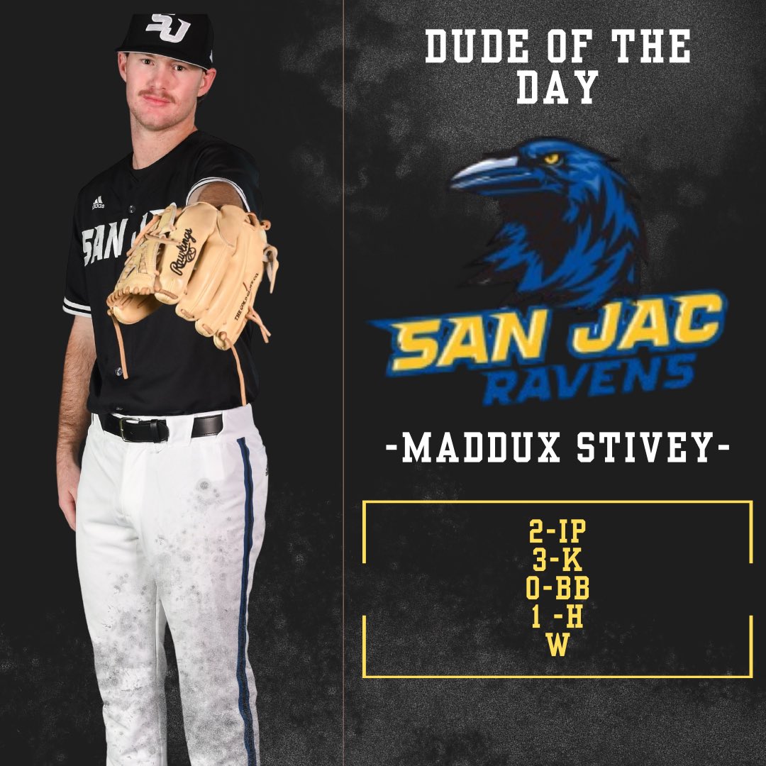 DUDES of the day! @BroussardTre and @MadduxStivey doing work at the plate and on the bump to help lead us to victory today! #Ravens #JustWin #DudeOfTheDay #Junction