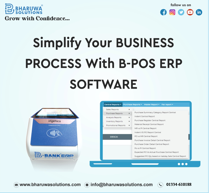 BharuwaS's tweet image. Simplify Your Business Process with B-POS ERP Software.
Book a Demo @ 01334-610188, info@bharuwasolutions.com
#BharuwaSolutions #BPOSERP #BPOS #Accounting #Billing #Inventory #ManageBusinessProcess #ExpandBusiness #CloudBackup #SimplifyBusiness #CloudBasedSoftware #Software