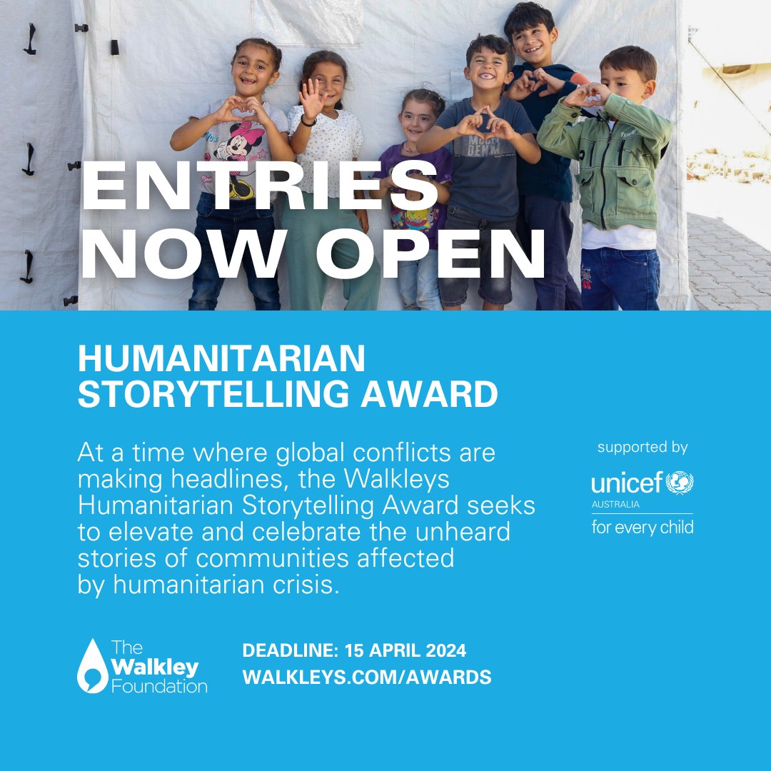 We're teaming up with @walkleys for their Mid-Year Celebration of Journalism for the very first time, and supporting the Humanitarian Storytelling Award! Click here to find out more or to submit your entry: 🔗 lnkd.in/gzba7Pj3 🔗