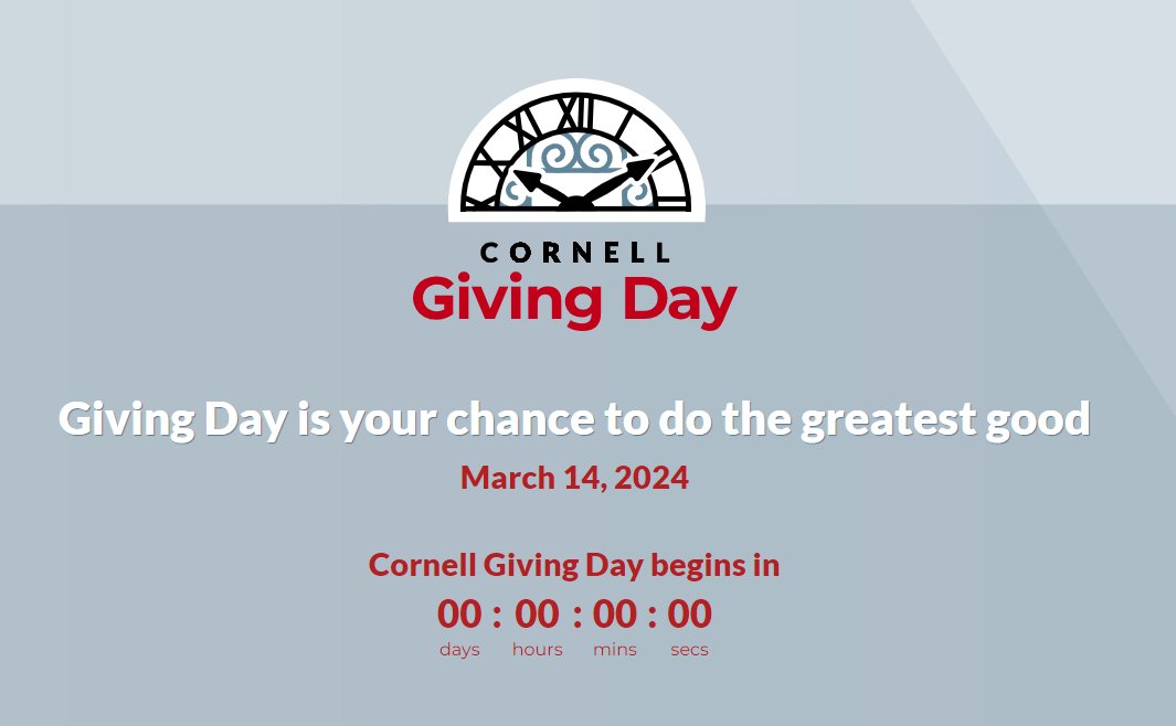 It. is. HAPPENING! ❤️🥳🥧

Happy #PiDay to all! #PiDay is #CornellGivingDay & it has officially begun. What causes will you support in the next 24 hrs? 🤞👀

arXiv relies on YOU & we have our very own giving link today! Help keep science #openforall: givingday.cornell.edu/campaigns/arxiv