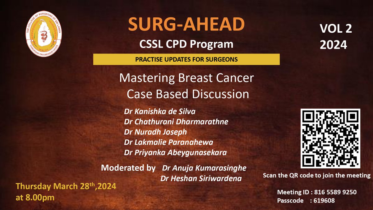 Surg Ahead Volume 2 2024 - Mastering Breast Cancer Case Based Discussion For Registration: us02web.zoom.us/meeting/regist…