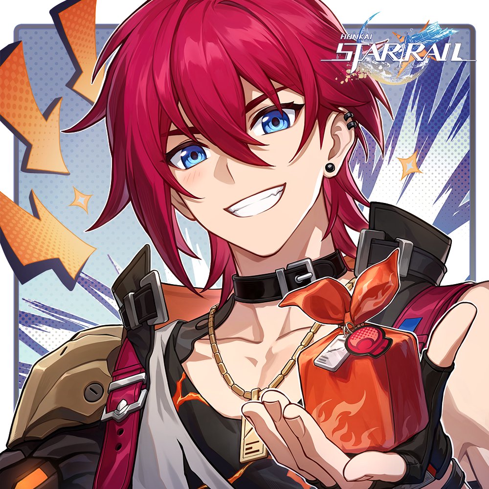 Gift to the Trailblazer — Luka

Boulder Town's latest Martial Exhibition has finally come to a close. The champion, Luka, was barely able to savor the joy of victory, and hurriedly made his way to the waiting area, fetching a box of sweets to present to his most loyal fans.
I