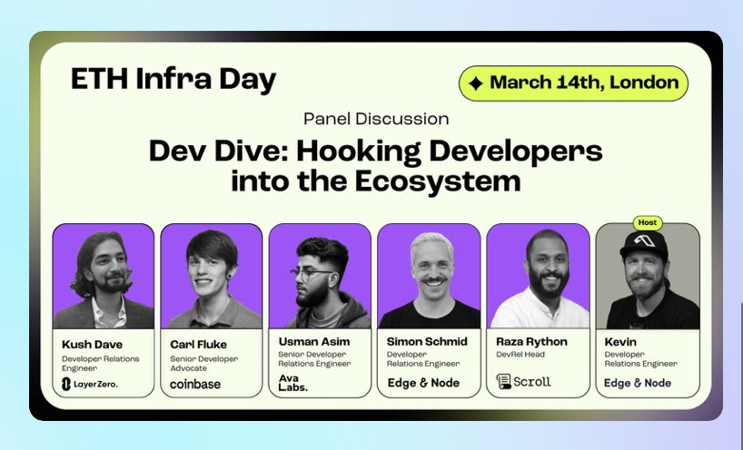 Repping @LayerZero_Labs today and sharing the secrets behind DevRel. See you there! lu.ma/ethdaylondon