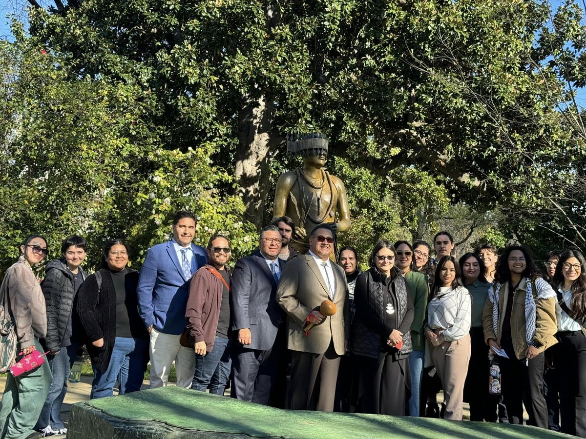 Thank you UC Berkley students for your interest in learning more about Native American history. I appreciate speaking with you about the challenges and successes of California's First People -- such as creation of first Native American Monument in Capitol Park.
