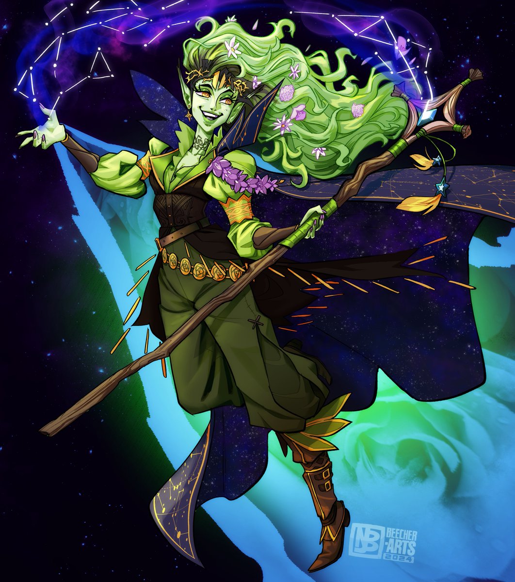 <a href="/Beecher_Arts/">Nick Beecher - Art Cryptid</a> drew me the most beautiful perfect art of my girl Estelle and I can't stop crying about her so now you all get to see her too #dnd5e #dndoc