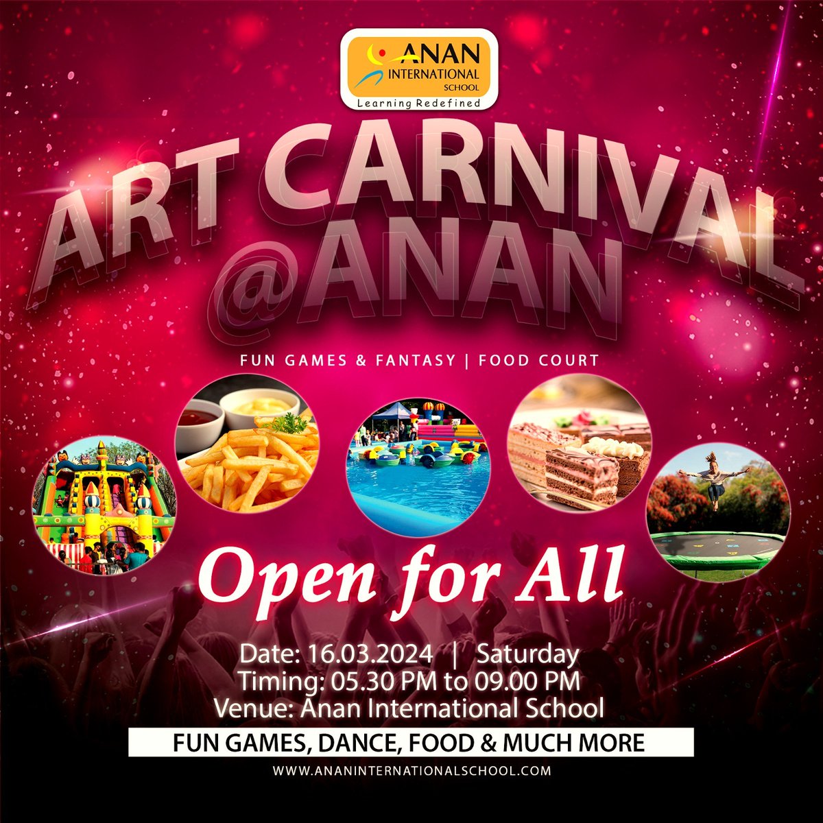 Step right up to our school's art #carnival for a day of #creativity and excitement! From #fungames to mouth-watering #food, get ready for a memorable experience you won't forget. #AnanInternationalSchool #artcarnival #carnival2024 #art #artwork #WelcomeAll #CreativeKids