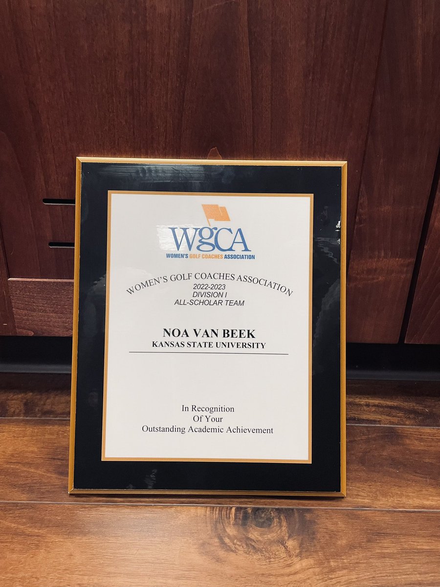 Finally received my award last week! Super proud to say I got recognized as a Division 1 All Scholar-team Student Athlete 2022-2023.🙏🏼💜 #studentathlete #wgca #award #allscholarteam #division1 #college #golf #academics #freshmanyear #hardwork #kstatewgolf