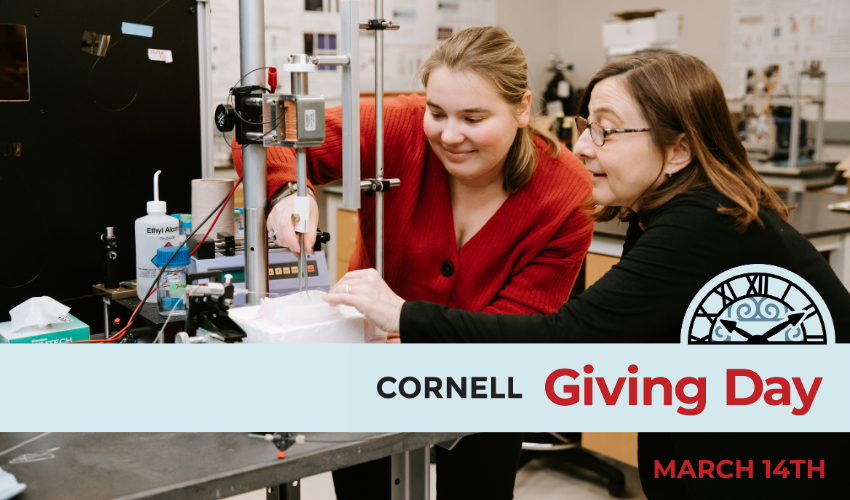 CornellEng's tweet photo. Giving Day is Here! A gift of any size during this 24-hour event helps us ensure that every aspiring engineer has the opportunity to explore, create, and lead. 🌟
#CornellGivingDay #EngineeringToMakeADifference
https://t.co/2MHclW7D4G https://t.co/DbILcWTLoC