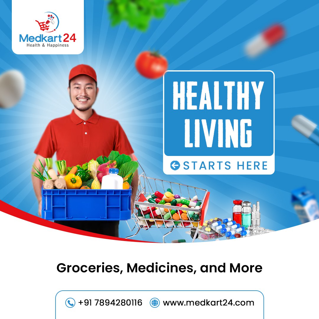 MedKart_24's tweet photo. Ready to embrace a healthier lifestyle? Look no further than Medkart24! Our shelves are stocked with nutritious groceries, trusted medicines, and wellness products to support your wellness journey every step of the way. Start shopping today! #HealthyLivingStartsHere #Medkart24 https://t.co/yo1HEqaIvj