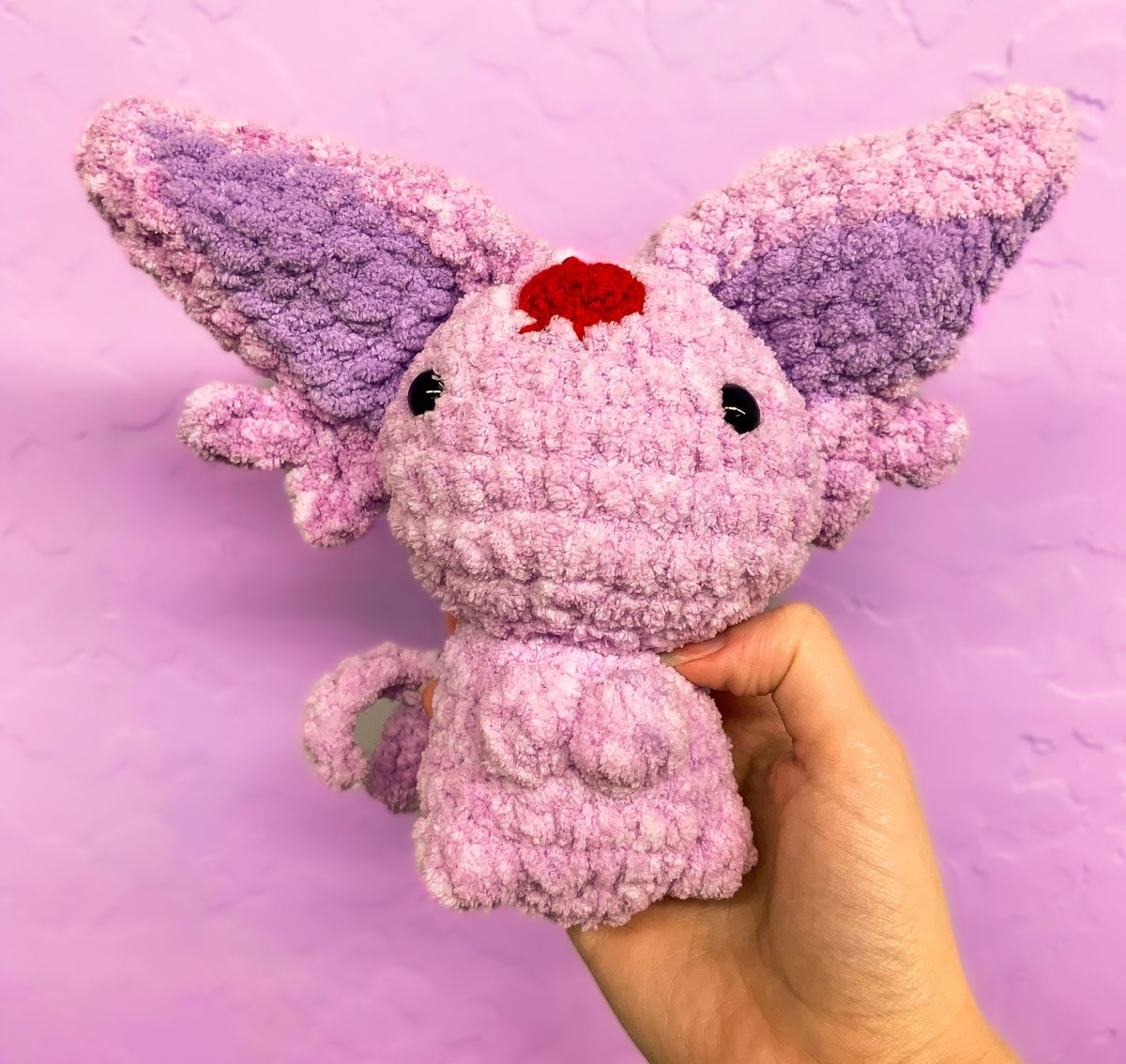 Finally posting again on here, just now with a different hobby that I’m loving again. . . . #crochet #espeon #pokemon #crochetplushie #crochetpokemon