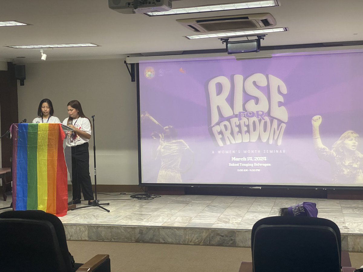 GabYouthPLM's tweet photo. HAPPENING NOW:

Nagsimula na ang Women's Month seminar ng GY PLM x PLM Propaganda na may temang "Rise for Freedom". 

Nagpakitang-gilas ang mga dumalo sa sayaw ng One Billion Rising! 

#AbanteBabae #RiseForFreedom #OneBillionRising https://t.co/URTstxgfT1
