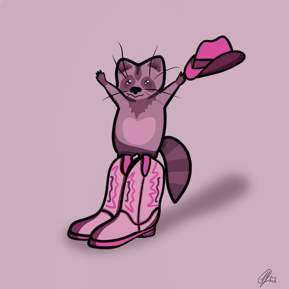 Kateri_Jade's tweet photo. Rootin’ tootin’ cowboy🦝🤠 #digitalart #Procreate #cowboy https://t.co/tZTOslw8Py