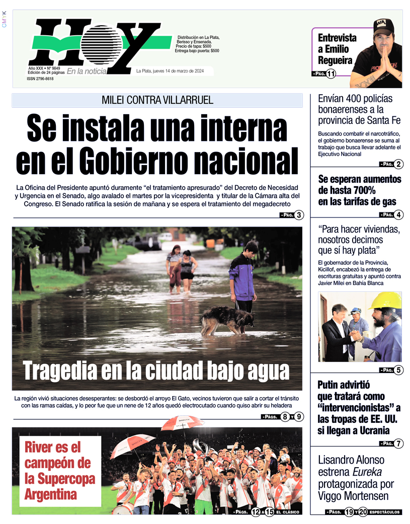 RED92cadadiamas's tweet photo. 🇦🇷🗞️☀️ #LaPlata | #TodoLoDemásEsVerso | https://t.co/mLZP8Fl8Ss | #HOYenLaNoticia
▶️📷✅La tapa del Diario #HOY de #LaPlata del #JUEVES  
📢#VersionWeb
https://t.co/z7oBOBubmy
📢#VersiónInteractiva https://t.co/y4YOi55e2A https://t.co/ijNnrTzZ2U