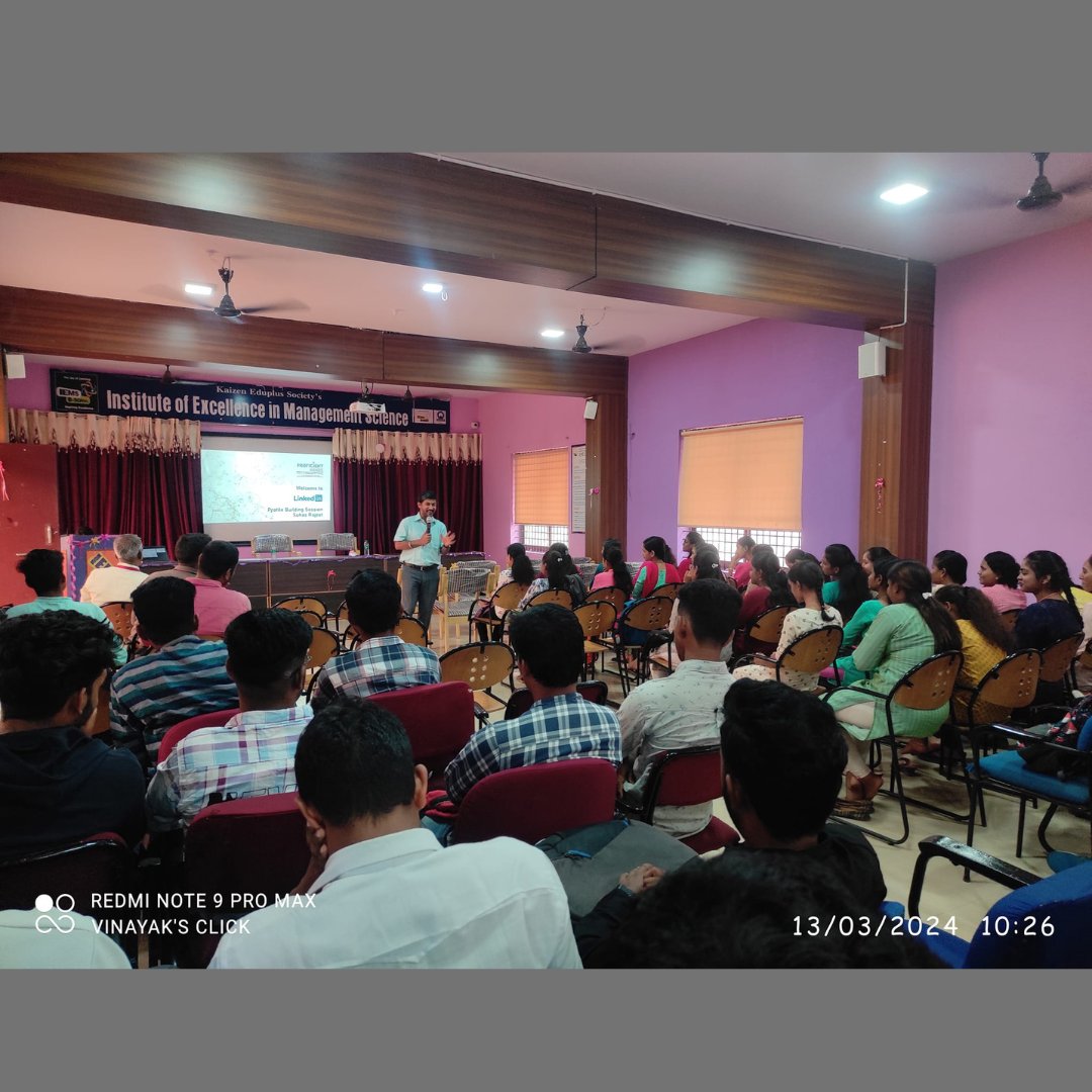 IemsSchool's tweet image. Date: 13 March 2024
IEMS B-School, Hubli Career Development Cell as a part of MOU Initiative with Proficient Minds, Belagavi Conducted One Day Workshop on -&quot; LinkedIn to Search Internships &amp;amp; Career Opportunities&quot;.
.
#linkedinprofileoptimization #idcreation #IEMSBSchool