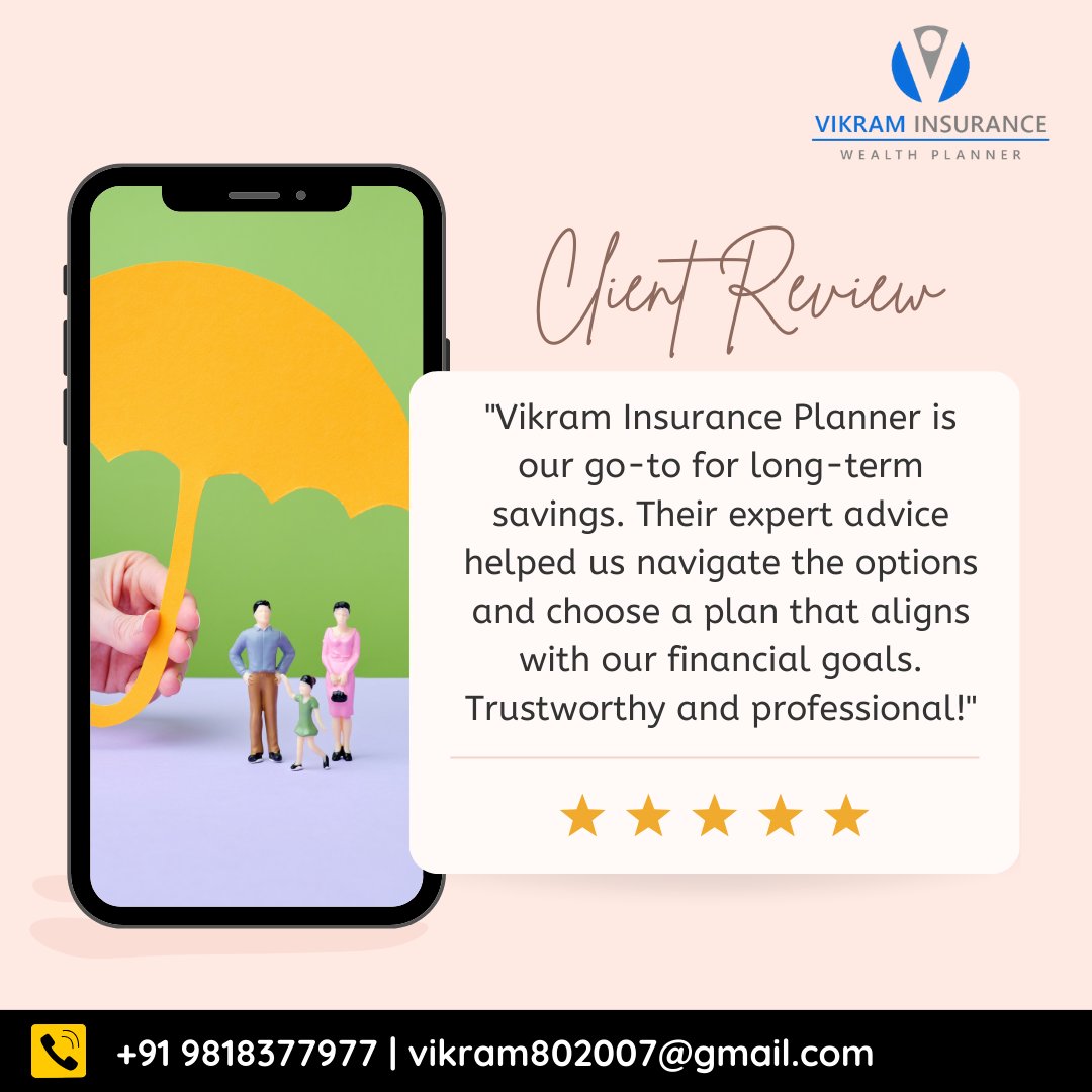 VikramJSingh81's tweet image. Discover peace of mind with Vikram Insurance Planner! 🛡️ 

Let us guide you towards your financial future with expertise and trust.💯👍🏻 #InsurancePlanning #FinancialSecurity