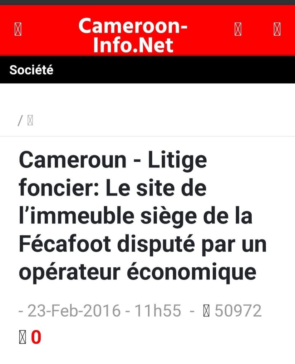 TheCameroonianZ's tweet image. Les autorités de la @FecafootOfficie n'attendent que la décision de la justice #Cameroon mettant fin au #litige foncier pour parachever ce joyau architectural...