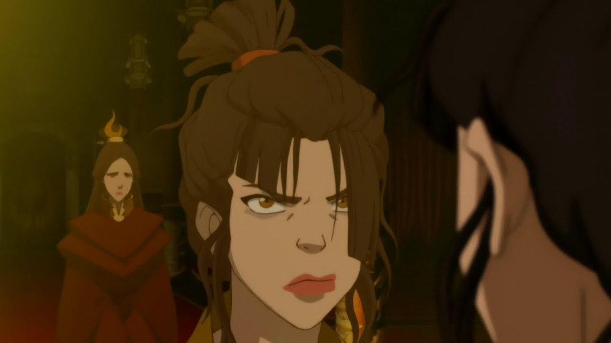 this scene has lived rent free in my head for years. idk how im gonna put this into words but its azula's reflection of her mother, constructed from her mind's deepest fears, says 'i love you'. this paranoid reconstruction of her mother doesnt affirm 'i fear you' or 'i hate you'