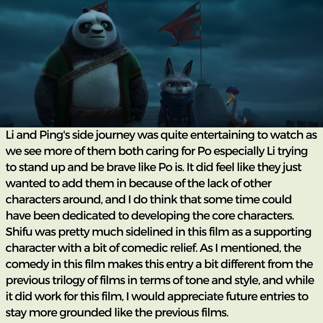 JMusic66183121's tweet photo. Kung Fu Panda 4 Spoiler Thoughts - Weak But Enjoyable! (2/2)
#KungFuPanda #KungFuPanda4 #Po #Shifu #Zhen #Chameleon #Tigress #Mantis #Monkey #Viper #Crane #FuriousFive #DragonWarrior #ValleyOfPeace #Dreamworks https://t.co/JOpkWwOM3Z