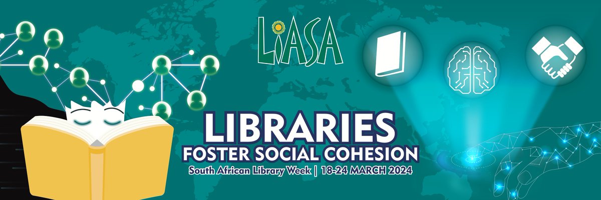 SU_Libraries's tweet photo. South African Library Week 2024
Theme: Libraries Foster Social Cohesion
South African Library Week will be celebrated from 18-24 March 2024.
Click on the link for more information on SALW: https://t.co/HlpEnp9Nke
#SALW2024 #SULibraries #StellenboschUniversity https://t.co/cJaCmoyfq3