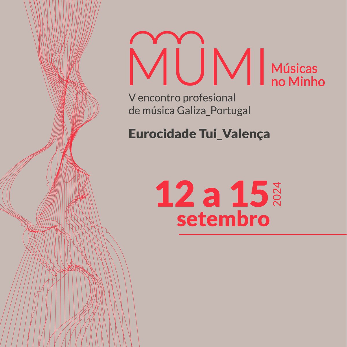 Garda as datas! O #MUMI2024 terá lugar do 12 ao 15 de setembro 🎶

Mañá venres, 15 de marzo, abrimos o prazo de inscrición tanto para bandas e artistas como público profesional.

💻 mumimusicas.eu