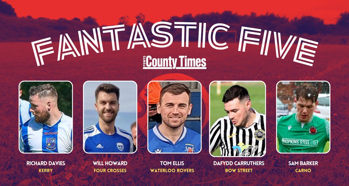Introducing this week's Fantastic Five which features players from <a href="/BowStreetFC/">Bow Street FC</a> <a href="/Kerry_LambsFC/">Kerry Football Club</a> <a href="/4crossesFC/">Four Crosses Football Club</a> <a href="/RoversWaterloo/">WaterlooRoversFC</a> and <a href="/FCCarno/">Carno FC</a>
