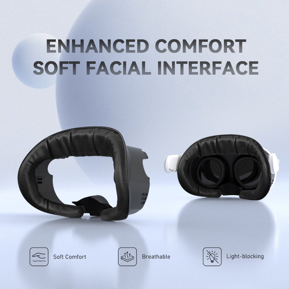 Experience comfort redefined- AMVR's soft leather facial interface for #Quest3. 

Say goodbye to face pressure and hello to enhanced ventilation.☁️🌊

👉bit.ly/49Q51ml