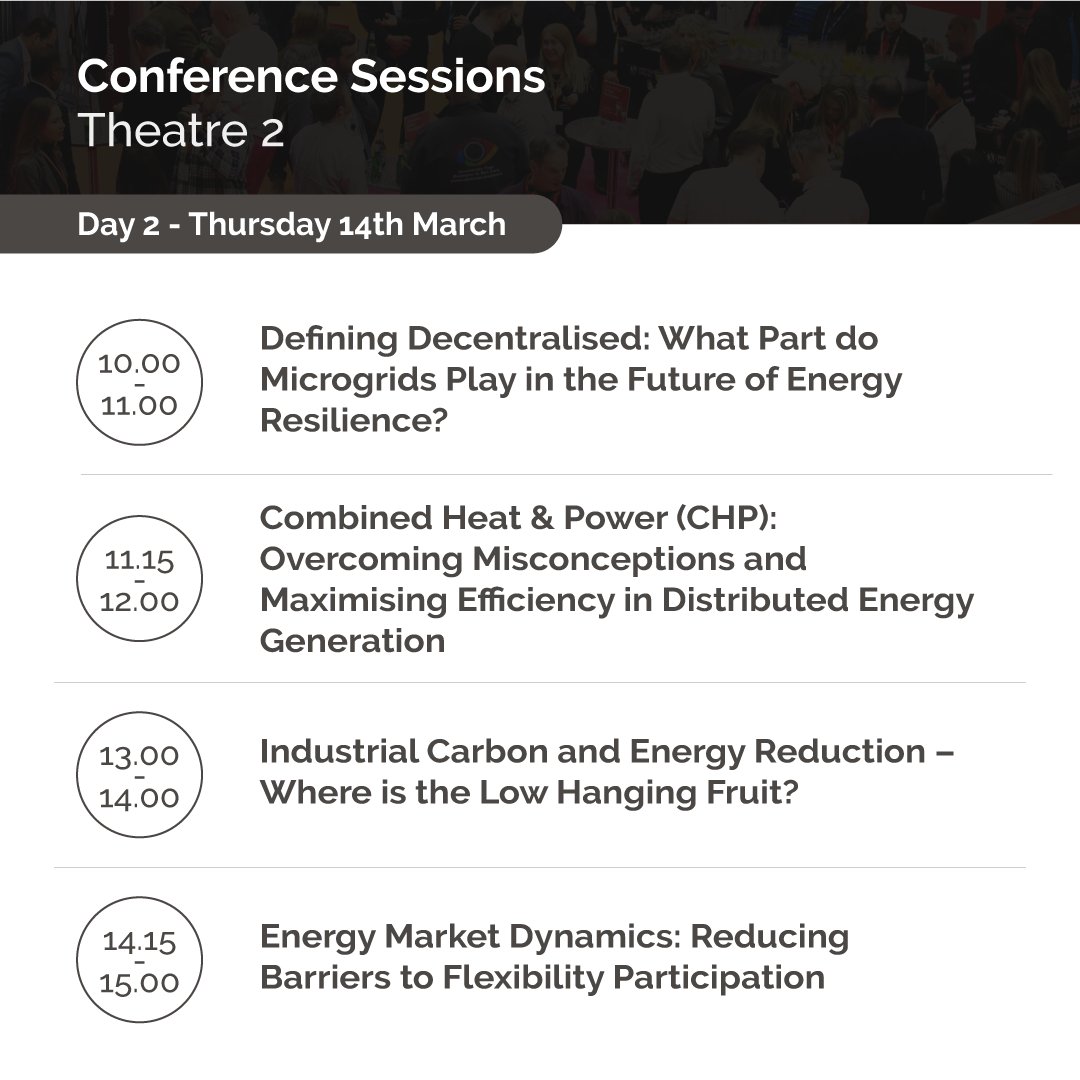 Speaking companies: @smartEnEU, @conradenergylimited, @ENWCML, @EdinaUK, @Traxisgroup, @theADEuk, @ClarkeEnergy, @entrnceinternational, @BritishSugar, @TICAACAD, @EIIF, @Siemens, @Alfa_Laval, @EnergySvgTrust, @Flexitricity, @NODESmarket @PicloEnergy. #DES24