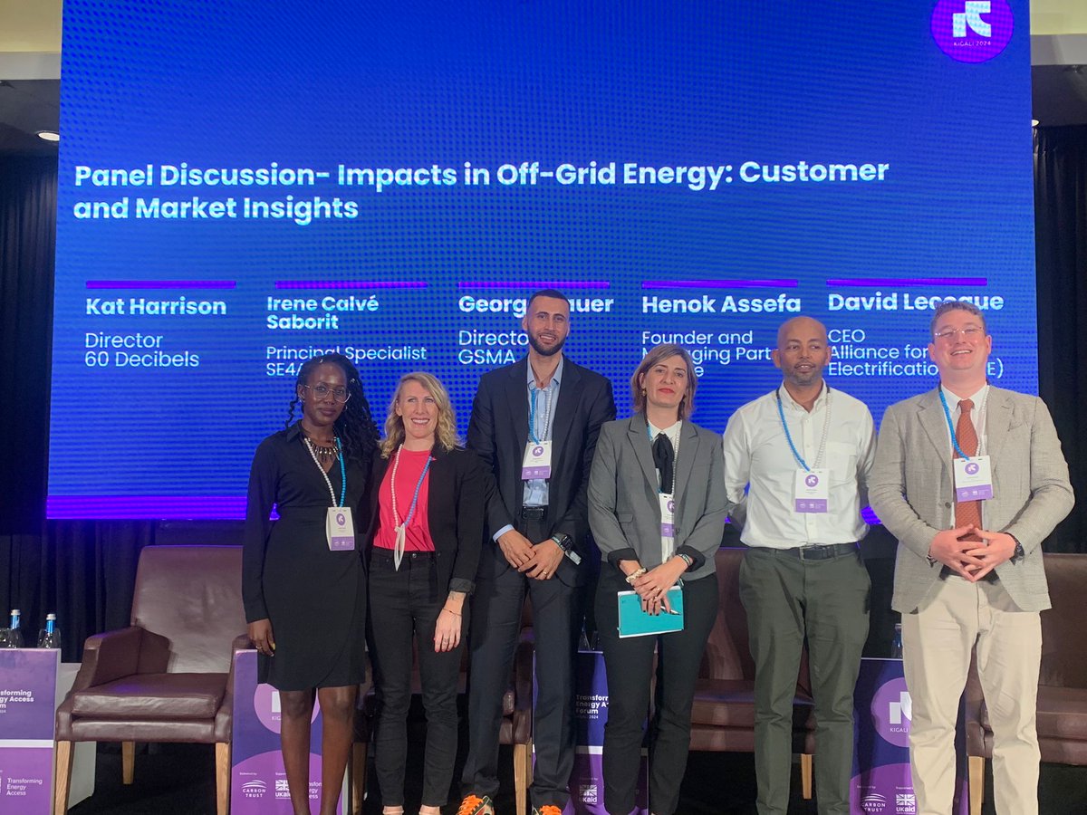 Thanks for hosting us for the launch of the @60_decibels Why #OffGrid #Energy Matters 2024 @UKaid @TEAEnergyAccess. Great panel moderated by @david_lecoque at @ruralelec with Irene Calvé Saborit @SEforALLorg, George Kibala Bauer @GSMA, Henok Assefa @PreciseConsult. #impact