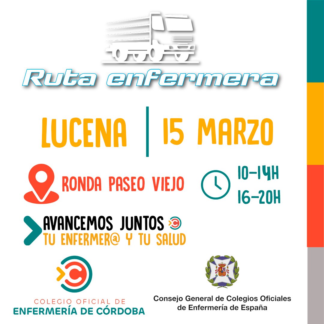 COECordoba's tweet photo. Hoy estamos en #Córdoba con la #RutaEnfermera pero ¡recuerda que mañana viernes estaremos en Lucena! https://t.co/praUEuIyse