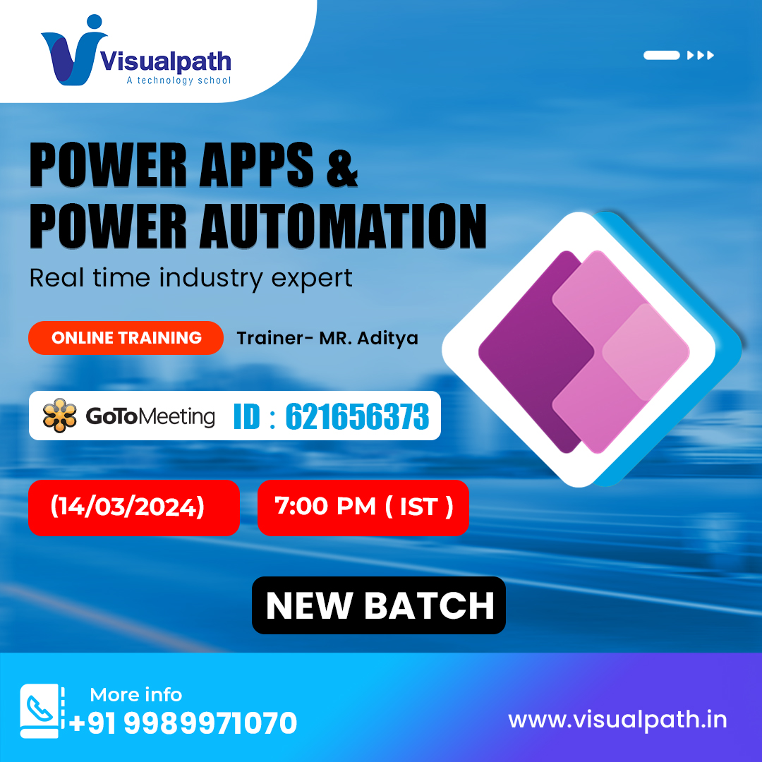 akhil554936825's tweet image. Join Now:meet.goto.com/621656373
Attend Online #FreeDemo On #PowerApps &amp;amp;
#PowerAutomation by Mr. Aditya.
Demo on: 14th March @ 7:00 PM (IST).
Contact us: +91 9989971070.
Visit: visualpath.in/microsoft-powe…
#powerautomte #powerBI #microsoft #MicrosoftPowerPlatform
#PowerPlatform