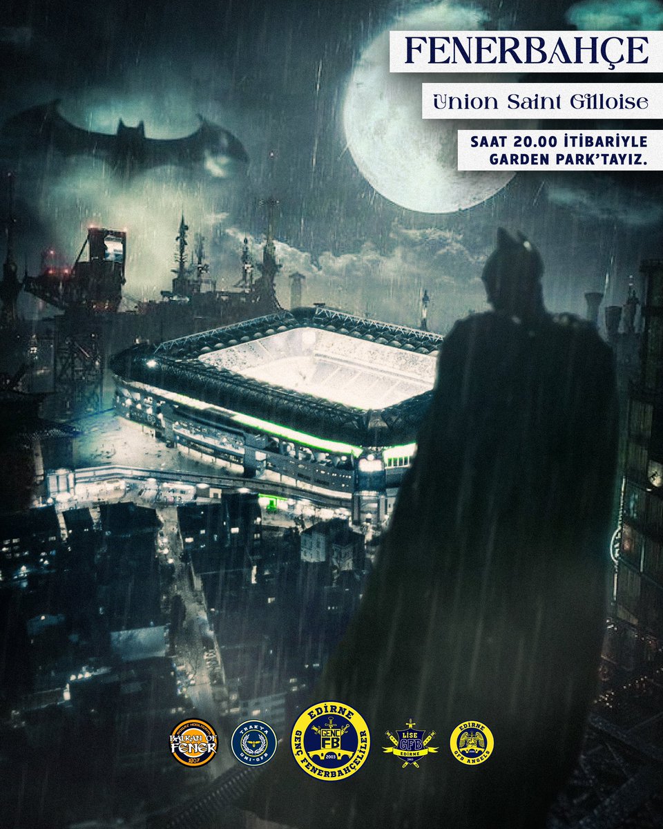 Fenerbahçe’miz X Union Saint Gilloise
🗓 14 Mart Perşembe
🕗 20.45
🏟  Şükrü Saracoğlu Stadyumu
📍20.00 itibariyle Garden Park'tayız.

<a href="/edirnegencfb/">Edirne Genç Fenerbahçeliler</a>  <a href="/balkanofener/">Balkan of Fener!</a> @edirnelisegfb <a href="/gfbangelsedirne/">Edirne GFB Angels</a> <a href="/trakyaunigfb/">Trakya UNIGFB</a> 

 #GençFenerbahçeliler #EdirneGençFenerbahçeliler #FenerinMaçıVar
