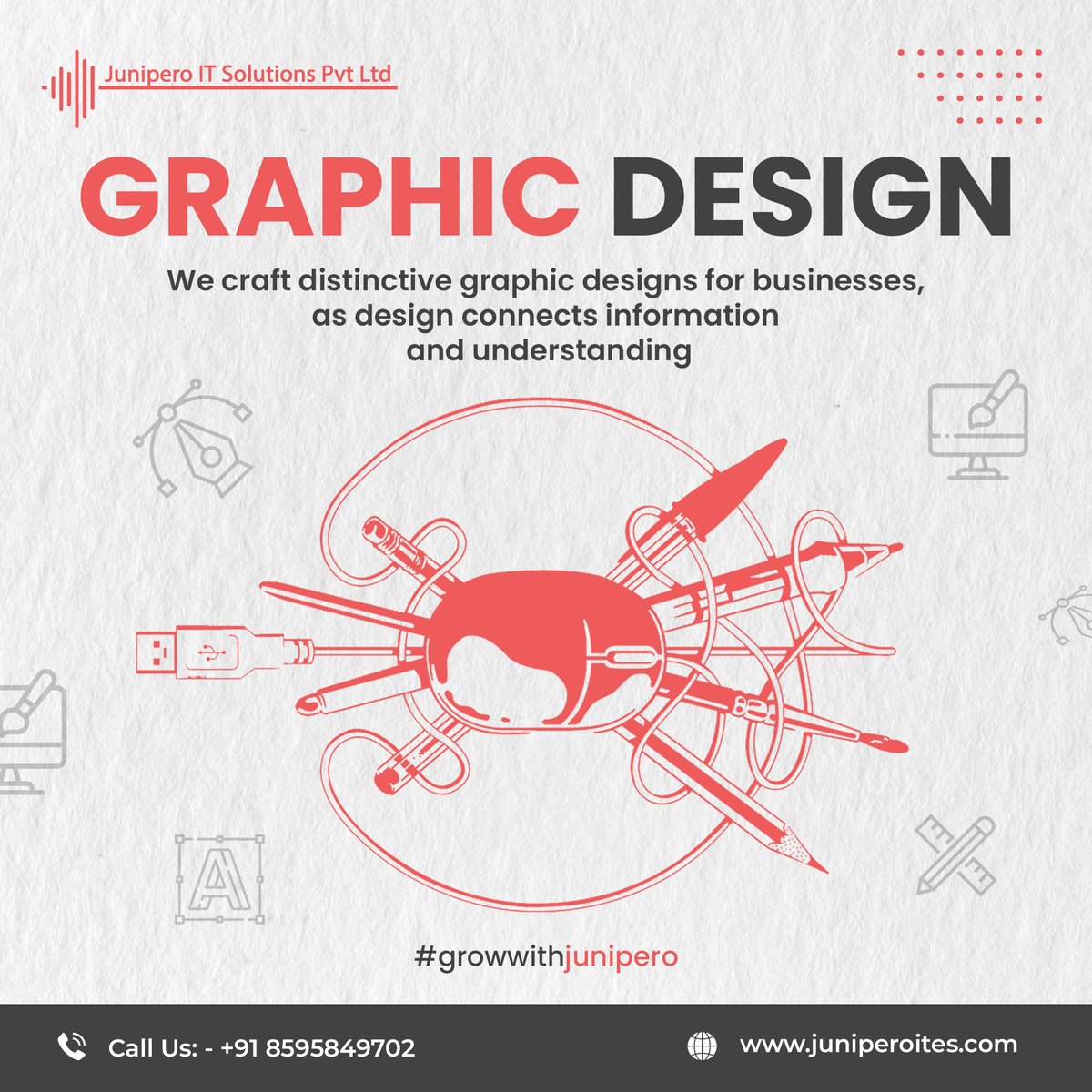 The graphic designers here at Junipero IT Solutions are committed to the delivery of high-quality graphic design services. 
-
-
-
#graphicdesign #logodesign #branding #digitalgraphics #printmaterials #designservices #visualcommunication #growwithjunipero #digitalmarketing