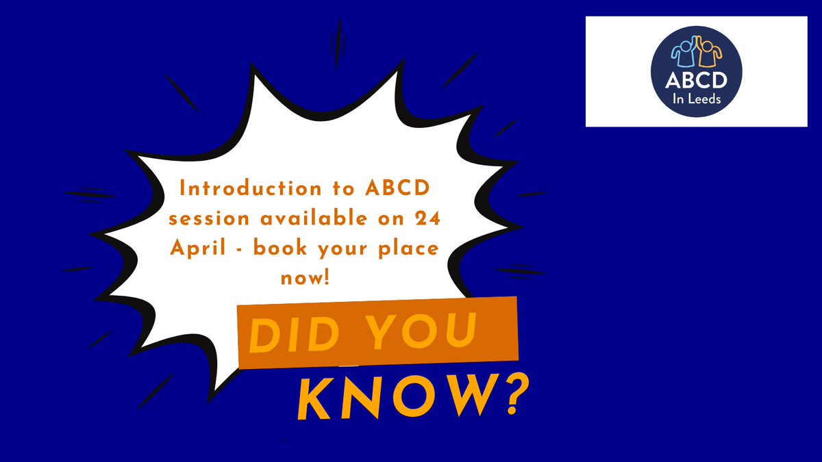 Did you know we hold a number of Introduction to ABCD sessions per year? Visit shorturl.at/buIOT to book your place on our next session (24 April) and join us to explore all aspects of the ABCD approach. #ABCDinleeds #ABCD @LS14Trust