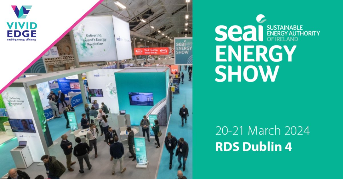 🌱💡 Transform Your Energy Strategy and Reduce Costs. The first step in this journey is to get the right information! Vivid Edge is exhibiting at the <a href="/SEAI_ie/">SEAI</a>  Energy Show 2024, where we will showcase our solutions to improve #energyefficiency. 
#SustainableFuture #ClimateAction