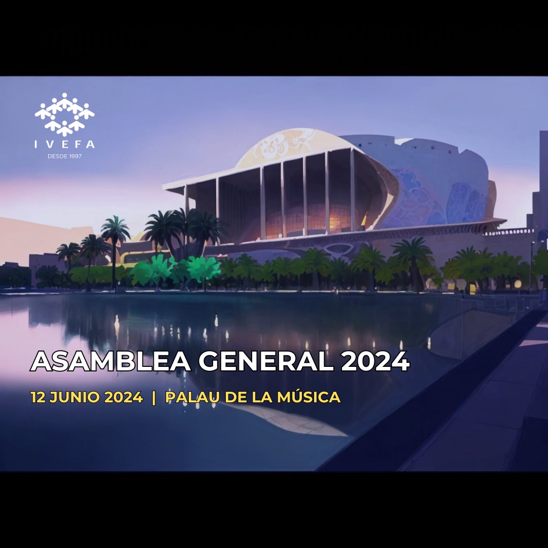 🎉 ¡Celebra con nosotros la próxima Asamblea General de IVEFA!

📍 El próximo 12 de junio, el <a href="/palaumusicavlc/">Palau de la Música</a> se convertirá en el punto de encuentro de las #EmpresasFamiliares y será el telón de fondo de nuestra #AsambleaIVEFA24.

¡Reserva tu plaza! 👉🏻 docs.google.com/forms/d/e/1FAI…